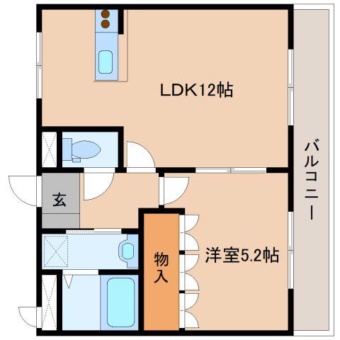 コンフォールレジデンス(1LDK/2階)の間取り写真
