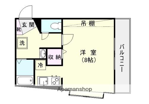 KOU TAI SHIN BUIL(ワンルーム/4階)の間取り写真