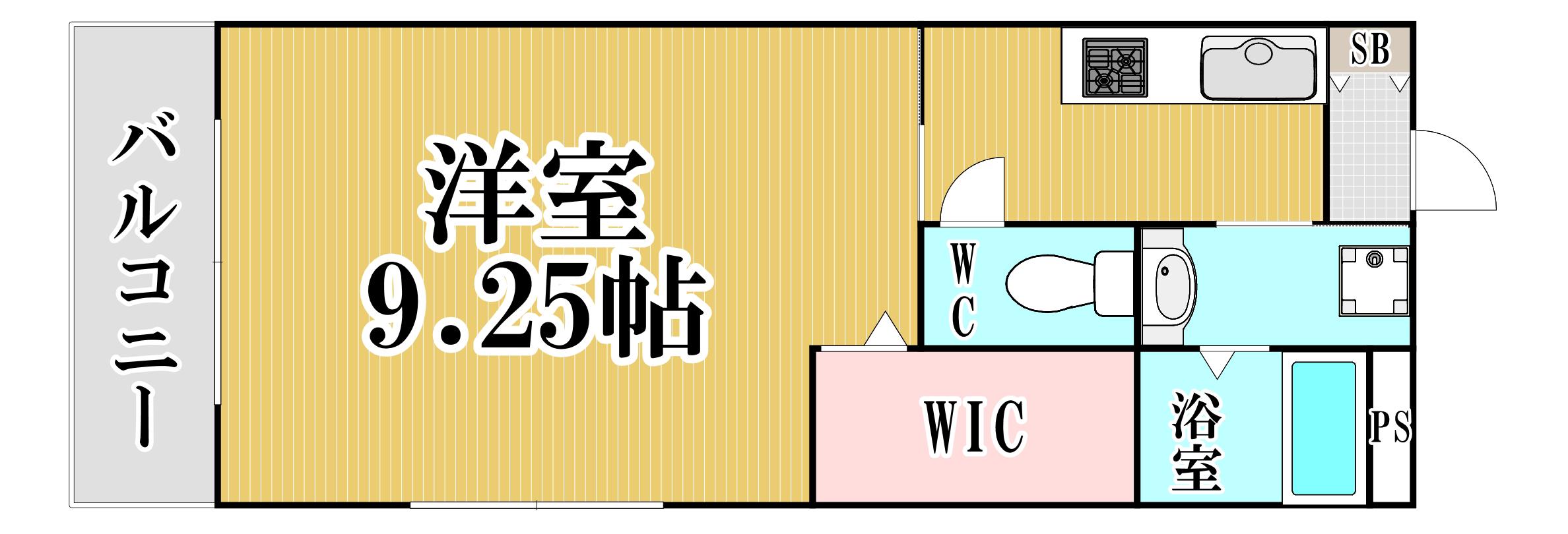 クレール七隈(1K/2階)の間取り写真