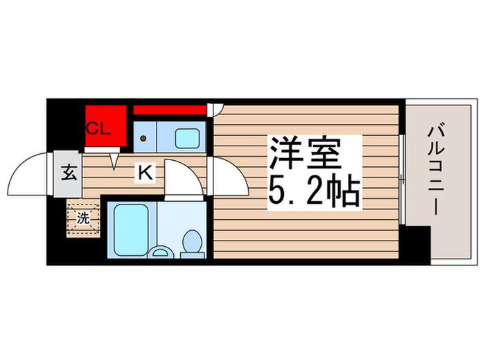 HEARTY KAMEIDO(1K/6階)の間取り写真