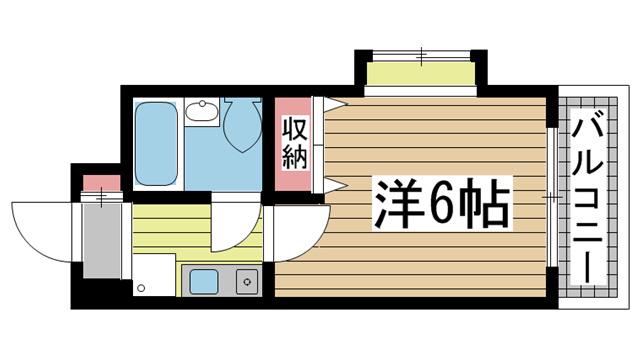 ダイアパレス水木通弐番館(1K/3階)の間取り写真