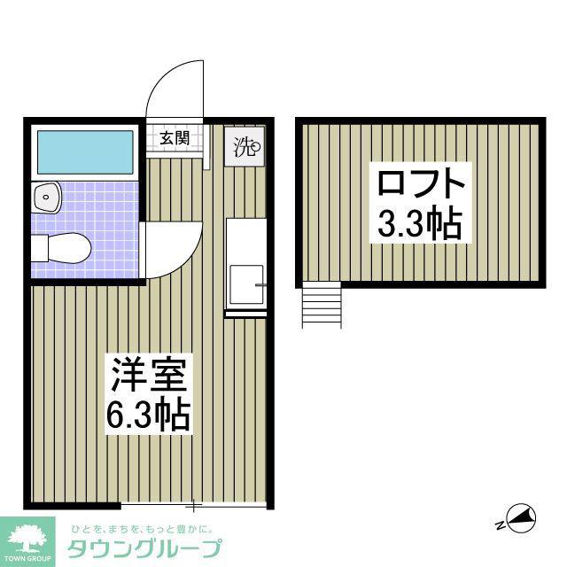 キャピタル八柱(ワンルーム/2階)の間取り写真