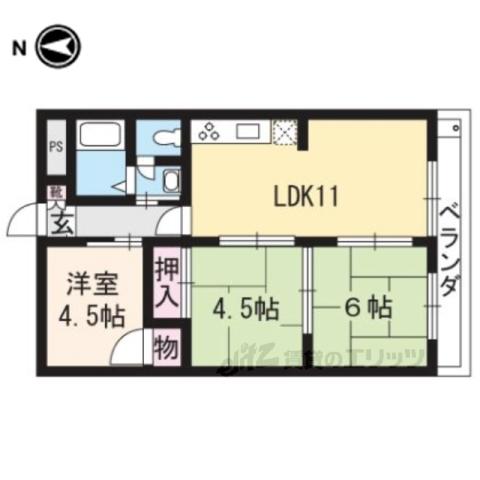 コーポ陽光(3LDK/1階)の間取り写真