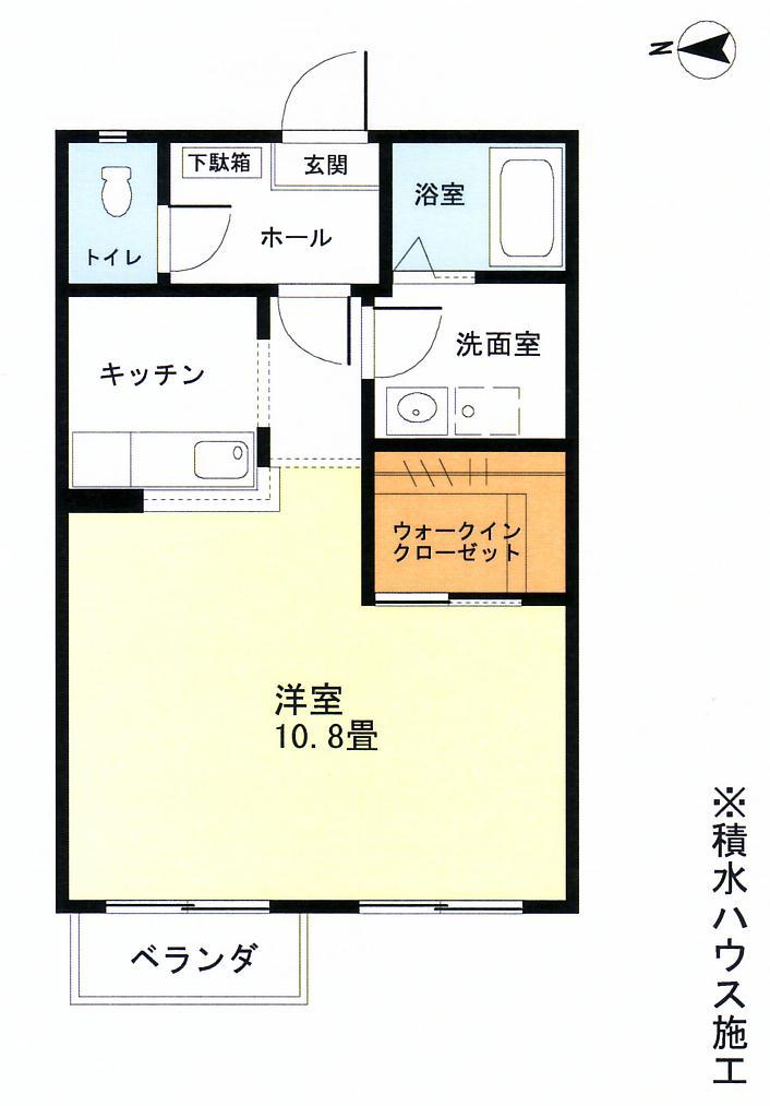 YKSTUDIO(1K/2階)の間取り写真
