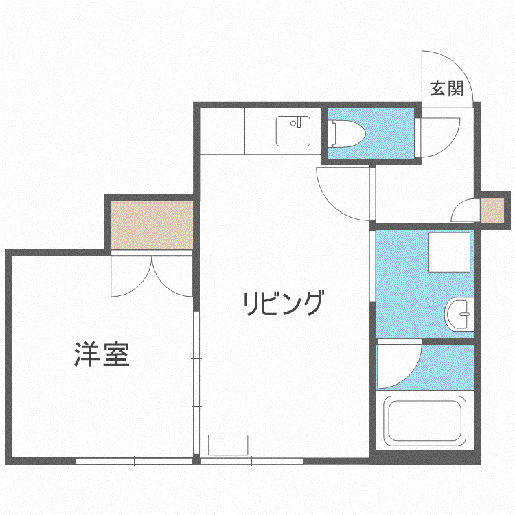 GATE33(1LDK/2階)の間取り写真