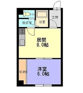 日昇ビル(1LDK/5階)の間取り写真