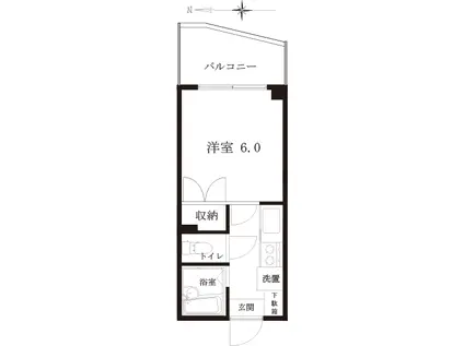 アプローズ廣神(1K/3階)の間取り写真