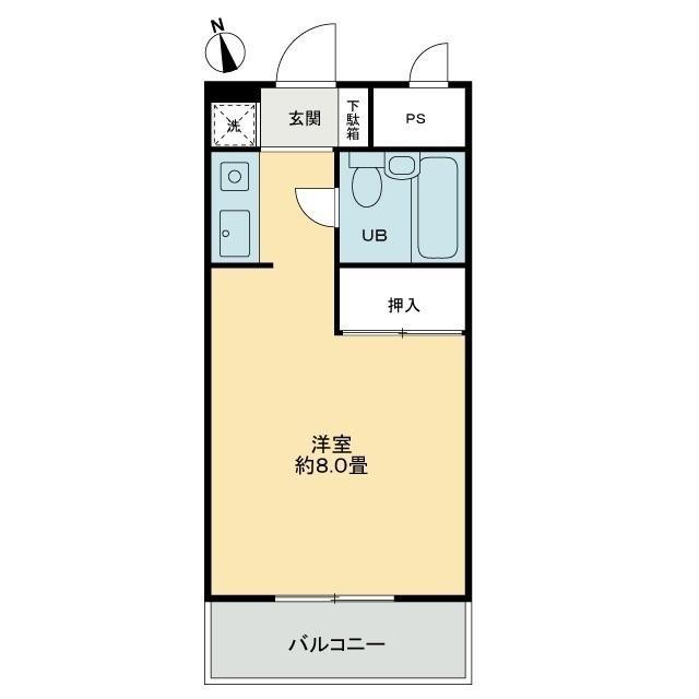 メゾンド西宝町(ワンルーム/1階)の間取り写真