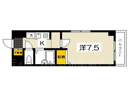 サンローレル串戸(1K/2階)の間取り写真