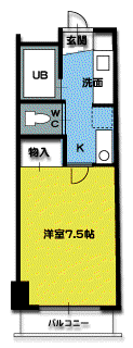DAIA21(1K/2階)の間取り写真