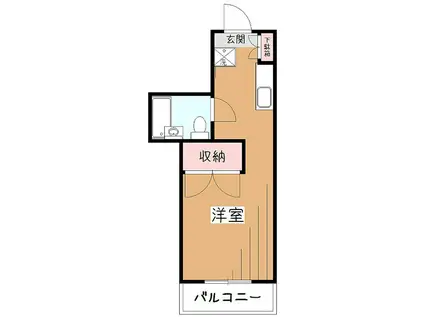 グリーンロードマンション飯田(ワンルーム/4階)の間取り写真