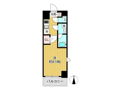 SHOKEN RESIDENCE横浜山手II(1K/3階)の間取り写真