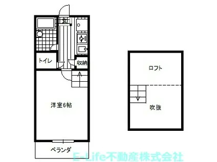 サンセルコ京塚(1K/1階)の間取り写真