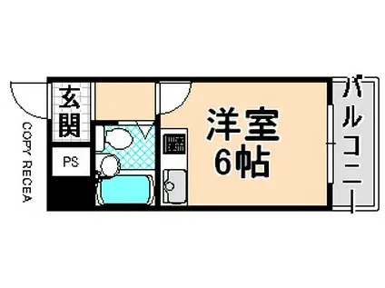 コーワ伊丹(1K/5階)の間取り写真