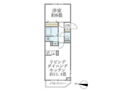 NTP大塚ウエスト(1LDK/2階)の間取り写真