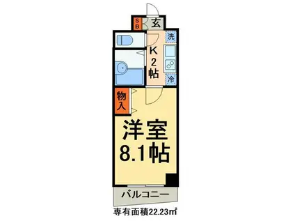 FCプレミール竜泉(1K/7階)の間取り写真