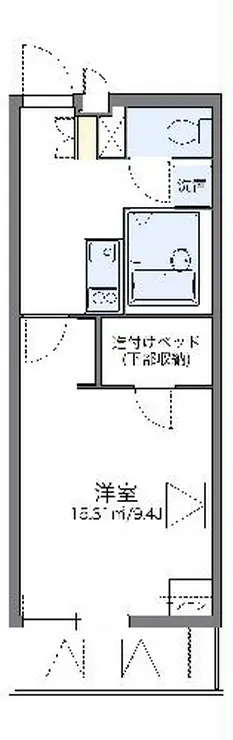 レオパレスルームス北越 2階階 間取り