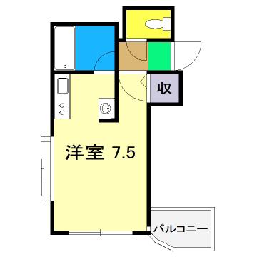 MKビル(ワンルーム/4階)の間取り写真