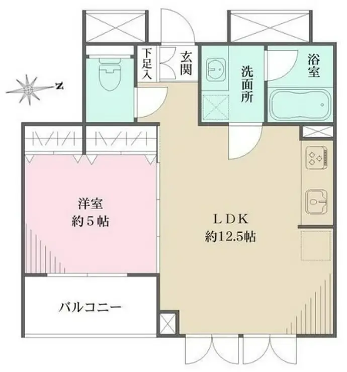 マーサル中野坂上 1階階 間取り