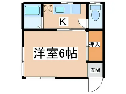 佐野アパート(1K/1階)の間取り写真