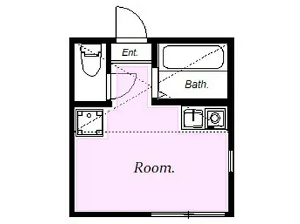 ユナイト追浜バリエール(ワンルーム/2階)の間取り写真