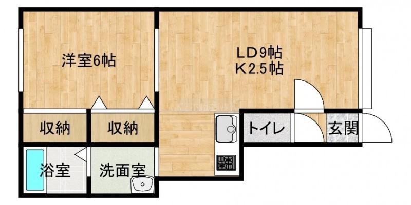 CASA SOLEIL美園(1LDK/2階)の間取り写真