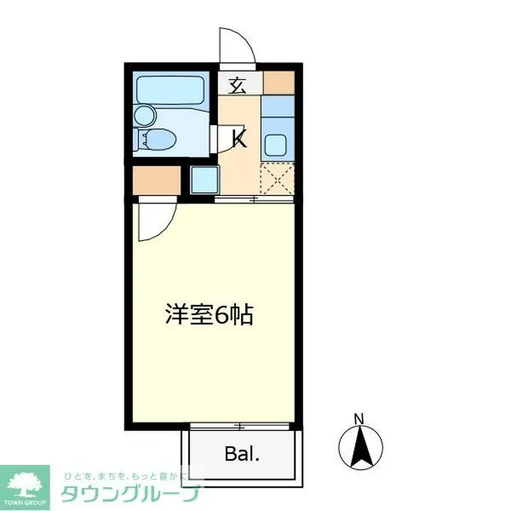 ファミーユ国立 1階階 間取り