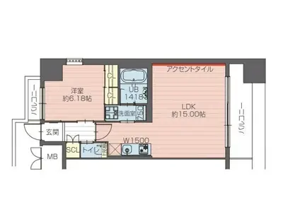 プレジオ帝塚山(1LDK/7階)の間取り写真