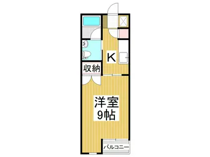 リトルアイランド(1K/3階)の間取り写真