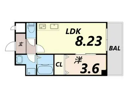 MAISON PREMIER VI(1LDK/5階)の間取り写真