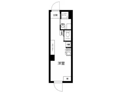 GLICION蓮根(ワンルーム/1階)の間取り写真