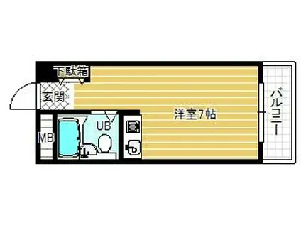 ウィズテリア蔵之内(ワンルーム/3階)の間取り写真