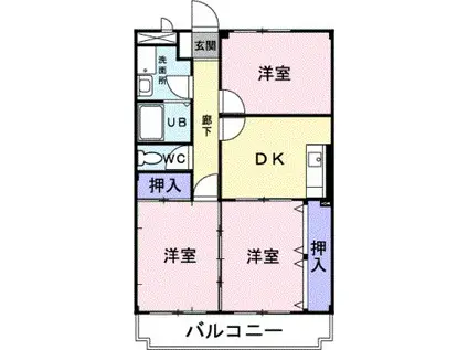 グランディオーズ(3DK/3階)の間取り写真