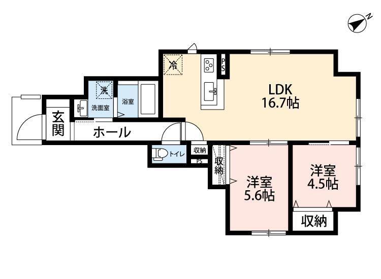 トリプレックス(2LDK/1階)の間取り写真