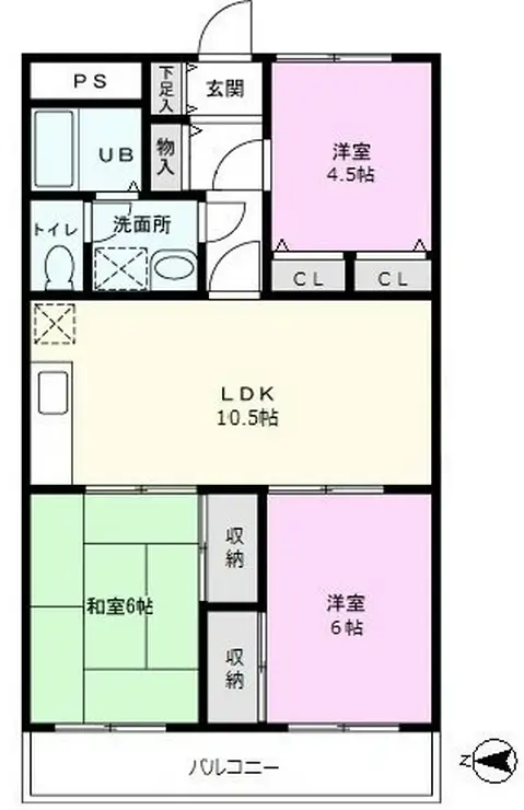 アルカサール南 2階階 間取り
