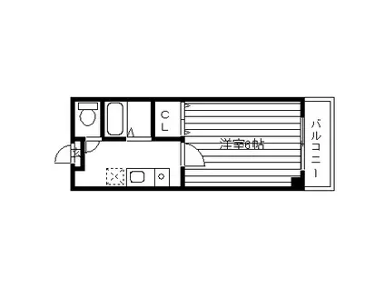 シティライフエステート難波南(1K/8階)の間取り写真