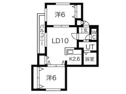STELLA MARIS (2LDK/3階)の間取り写真