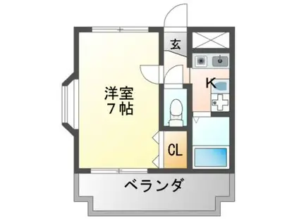 メゾン・コンフォート(1K/1階)の間取り写真