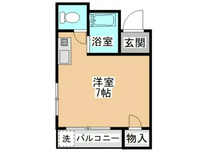 オリエントハイツ(ワンルーム/3階)の間取り写真