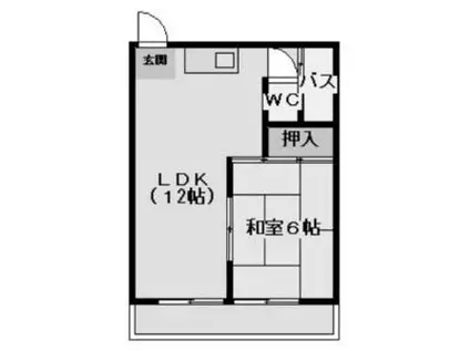 メゾンS-I(1LDK/2階)の間取り写真