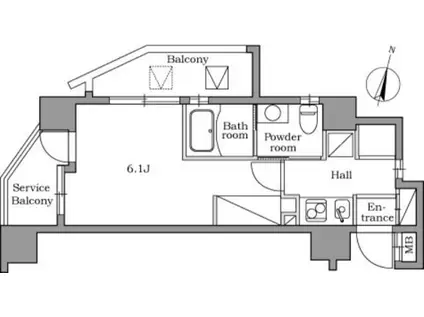 レジディア中村橋(1K/5階)の間取り写真