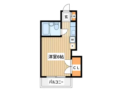 メゾンドリック(ワンルーム/2階)の間取り写真