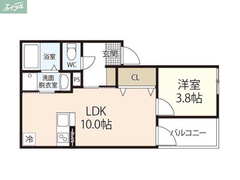 REGALE MIKADO(1LDK/2階)の間取り写真