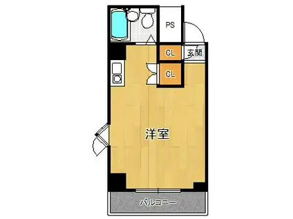 トレンディ立花(1K/4階)の間取り写真