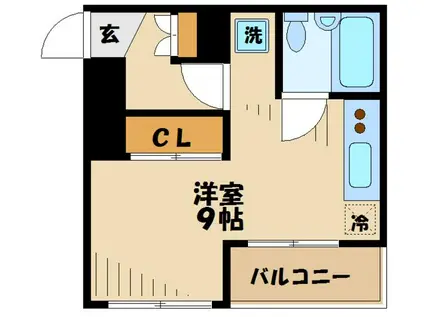 TS GARDEN稲城(ワンルーム/4階)の間取り写真