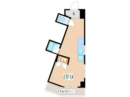 第一山元孝二ビル(ワンルーム/3階)の間取り写真