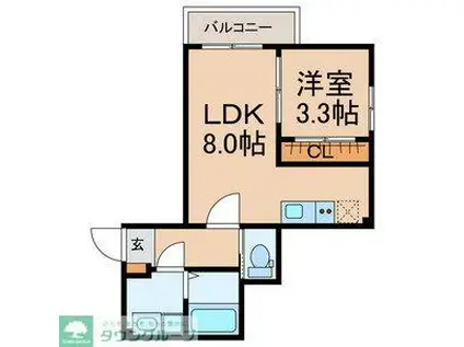 BON APPETIT(1LDK/2階)の間取り写真