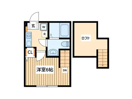 モント セレニティ 麻溝台(1K/1階)の間取り写真