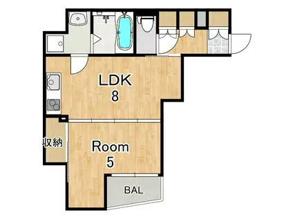 INNOCENTCOURT石山駅前(1LDK/8階)の間取り写真