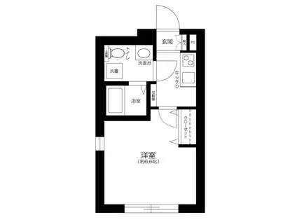 CASA SERENA(1K/4階)の間取り写真